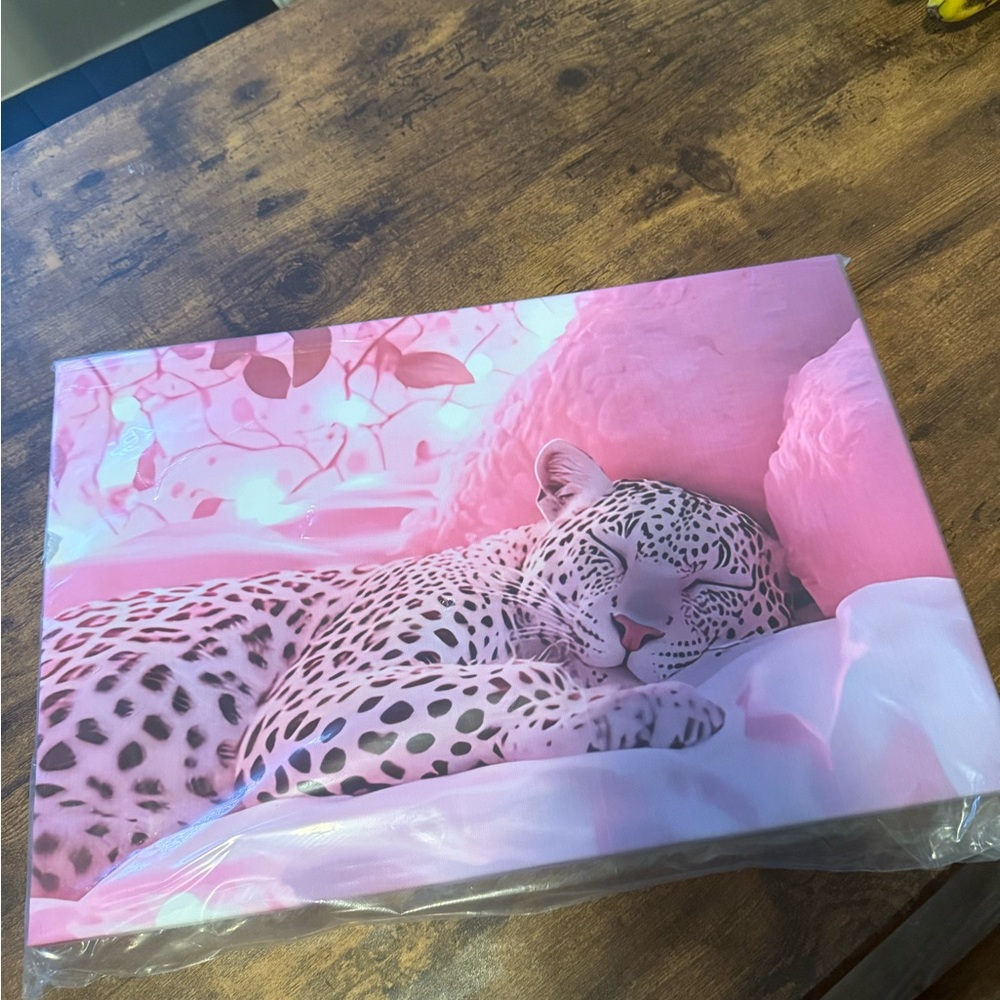 Pink Leopard Canvas Art